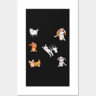 Dog stickers pack-9 Posters and Art